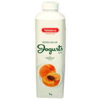 Drinking yogurt with peach additive