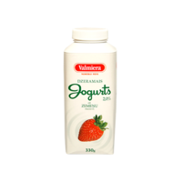 Drinking yogurt with strawberry additive