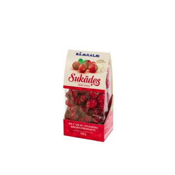CANDIED BIG CRANBERRIES, 100G IN PLASTIC BAG