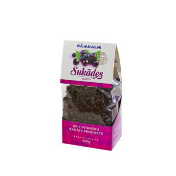 CANDIED BLACK CURRANTS, 500G IN PLASTIC BAG