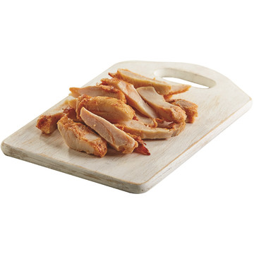ROASTED CHICKEN THIGHS FILLET IN STRIPS, IQF