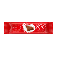 RED DELIGHT NO ADDED SUGAR REDUCED CALORIES MILK CHOCOLATE WITH NUT FILLING. WITH SWEETENERS.110G