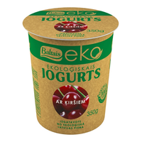 Baltais Eko  yogurt with cherries, 350g