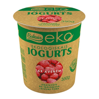 Baltais Eko yogurt with raspberries, 350g