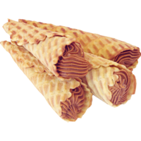 Waffle cones with condensed milk
